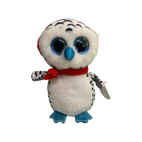 TY BEANIE BOOS NESTER The Christmas Owl 6” Plush Stuffed Animal With Tags - Picture 2 of 13